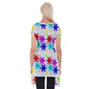 Snowflake Pattern Repeated Short Sleeve Side Drop Tunic View2