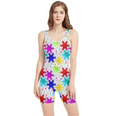 Snowflake Pattern Repeated Women s Wrestling Singlet by Amaryn4rt