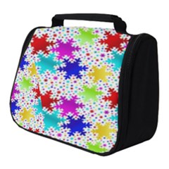 Snowflake Pattern Repeated Full Print Travel Pouch (small) by Amaryn4rt