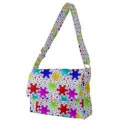 Snowflake Pattern Repeated Full Print Messenger Bag (s) by Amaryn4rt