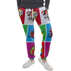 Pop Art Comic Vector Speech Cartoon Bubbles Popart Style With Humor Text Boom Bang Bubbling Expressi Men s Jogger Sweatpants by Amaryn4rt