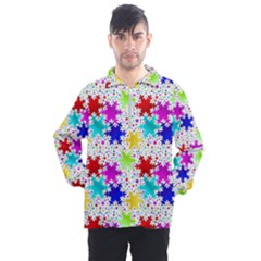 Snowflake Pattern Repeated Men s Half Zip Pullover by Amaryn4rt