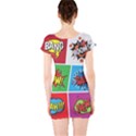 Pop Art Comic Vector Speech Cartoon Bubbles Popart Style With Humor Text Boom Bang Bubbling Expressi Short Sleeve Bodycon Dress View2