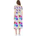 Snowflake Pattern Repeated High Low Boho Dress View2