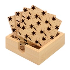 Snowflake Pattern Repeated Bamboo Coaster Set by Amaryn4rt