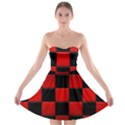 Black And Red Backgrounds- Strapless Bra Top Dress View1