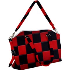 Black And Red Backgrounds- Canvas Crossbody Bag by Amaryn4rt