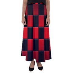 Black And Red Backgrounds- Flared Maxi Skirt by Amaryn4rt