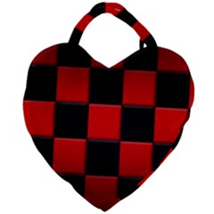 Black And Red Backgrounds- Giant Heart Shaped Tote by Amaryn4rt