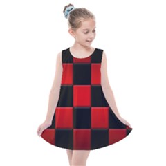 Black And Red Backgrounds- Kids  Summer Dress by Amaryn4rt