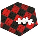 Black And Red Backgrounds- Wooden Puzzle Hexagon View2