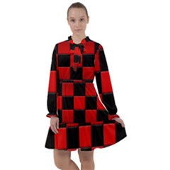 Black And Red Backgrounds- All Frills Chiffon Dress by Amaryn4rt