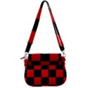 Black And Red Backgrounds- Saddle Handbag View3