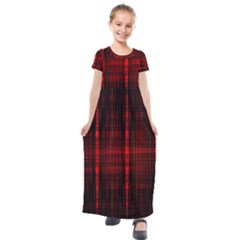 Black And Red Backgrounds Kids  Short Sleeve Maxi Dress by Amaryn4rt