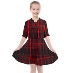 Black And Red Backgrounds Kids  All Frills Chiffon Dress by Amaryn4rt