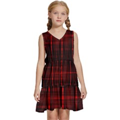 Black And Red Backgrounds Kids  Sleeveless Tiered Mini Dress by Amaryn4rt