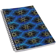 Blue Bee Hive Pattern 5 5  X 8 5  Notebook by Amaryn4rt