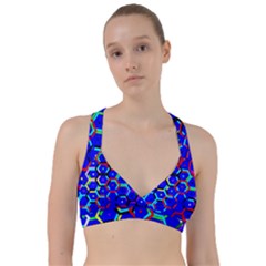 Blue Bee Hive Pattern Sweetheart Sports Bra by Amaryn4rt