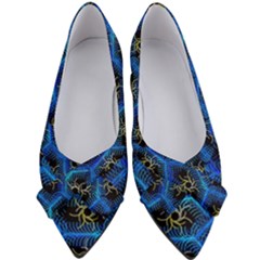 Blue Bee Hive Pattern Women s Bow Heels by Amaryn4rt