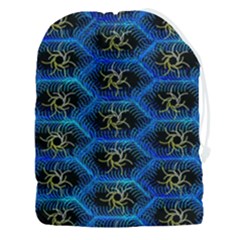 Blue Bee Hive Pattern Drawstring Pouch (3xl) by Amaryn4rt