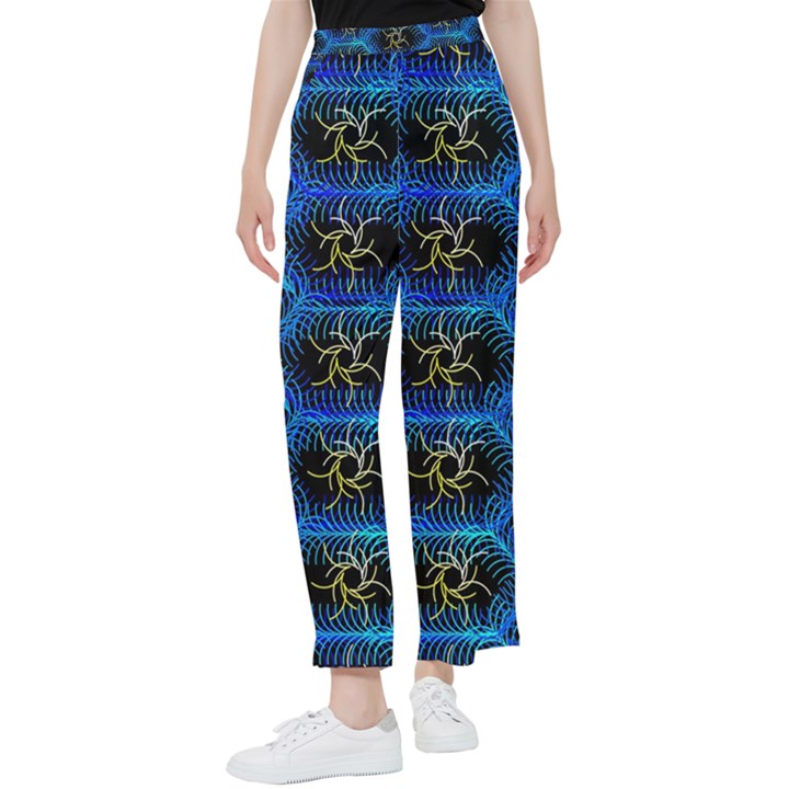 Blue Bee Hive Pattern Women s Pants 