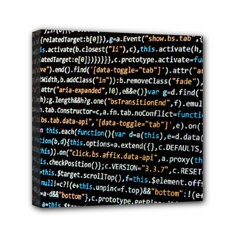 Close Up Code Coding Computer Mini Canvas 6  X 6  (stretched) by Amaryn4rt