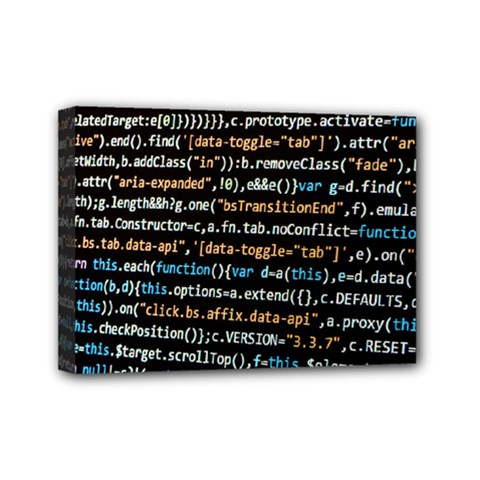 Close Up Code Coding Computer Mini Canvas 7  X 5  (stretched) by Amaryn4rt