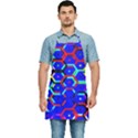 Blue Bee Hive Pattern Kitchen Apron View1