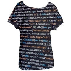 Close Up Code Coding Computer Women s Oversized T-shirt