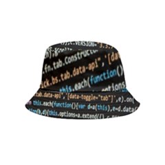 Close Up Code Coding Computer Inside Out Bucket Hat (kids) by Amaryn4rt