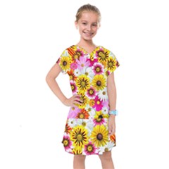 Flowers Blossom Bloom Nature Plant Kids  Drop Waist Dress by Amaryn4rt