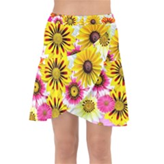 Flowers Blossom Bloom Nature Plant Wrap Front Skirt by Amaryn4rt