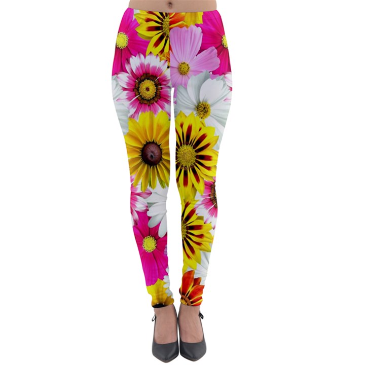 Flowers Blossom Bloom Nature Plant Lightweight Velour Leggings