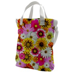 Flowers Blossom Bloom Nature Plant Canvas Messenger Bag by Amaryn4rt