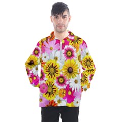 Flowers Blossom Bloom Nature Plant Men s Half Zip Pullover by Amaryn4rt