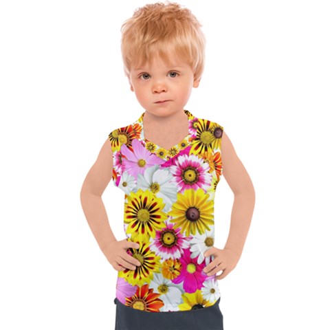 Flowers Blossom Bloom Nature Plant Kids  Sport Tank Top by Amaryn4rt