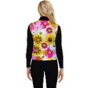 Flowers Blossom Bloom Nature Plant Women s Button Up Puffer Vest View2