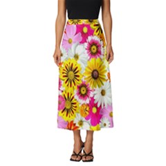 Flowers Blossom Bloom Nature Plant Classic Midi Chiffon Skirt by Amaryn4rt