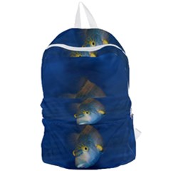 Fish Blue Animal Water Nature Foldable Lightweight Backpack by Amaryn4rt