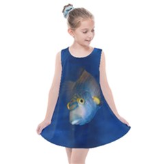 Fish Blue Animal Water Nature Kids  Summer Dress by Amaryn4rt