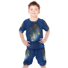 Fish Blue Animal Water Nature Kids  T-shirt And Shorts Set by Amaryn4rt