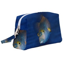 Fish Blue Animal Water Nature Wristlet Pouch Bag (large) by Amaryn4rt