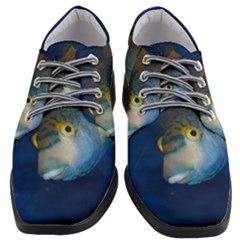 Fish Blue Animal Water Nature Women Heeled Oxford Shoes by Amaryn4rt