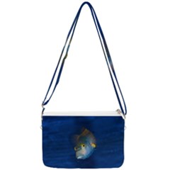 Fish Blue Animal Water Nature Double Gusset Crossbody Bag by Amaryn4rt