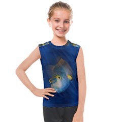 Fish Blue Animal Water Nature Kids  Mesh Tank Top by Amaryn4rt