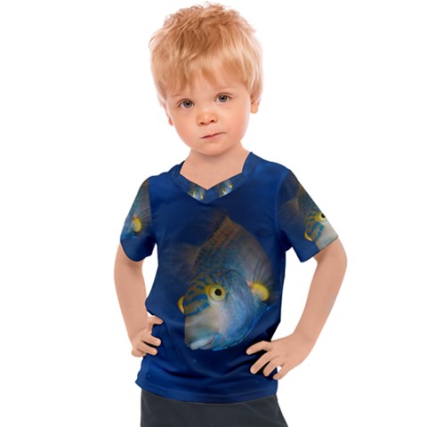 Fish Blue Animal Water Nature Kids  Sports T-shirt by Amaryn4rt