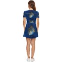 Fish Blue Animal Water Nature V-Neck High Waist Chiffon Mini Dress View4