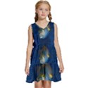 Fish Blue Animal Water Nature Kids  Sleeveless Tiered Mini Dress View1