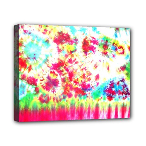 Pattern Decorated Schoolbus Tie Dye Canvas 10  X 8  (stretched) by Amaryn4rt