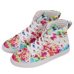 Pattern Decorated Schoolbus Tie Dye Men s Hi-top Skate Sneakers by Amaryn4rt